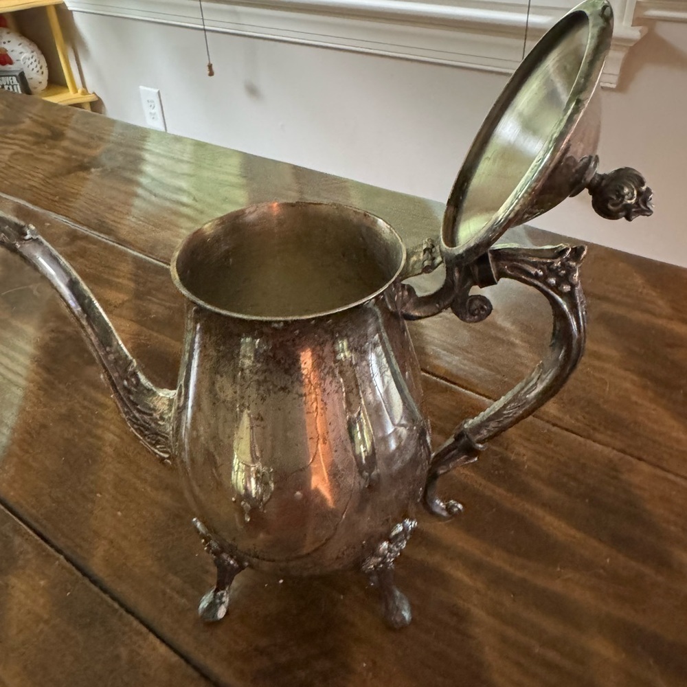 Leonard 4pc Silver plated Coffee Pot/Sugar/Creamer Set. Vintage - Picture 5 of 13